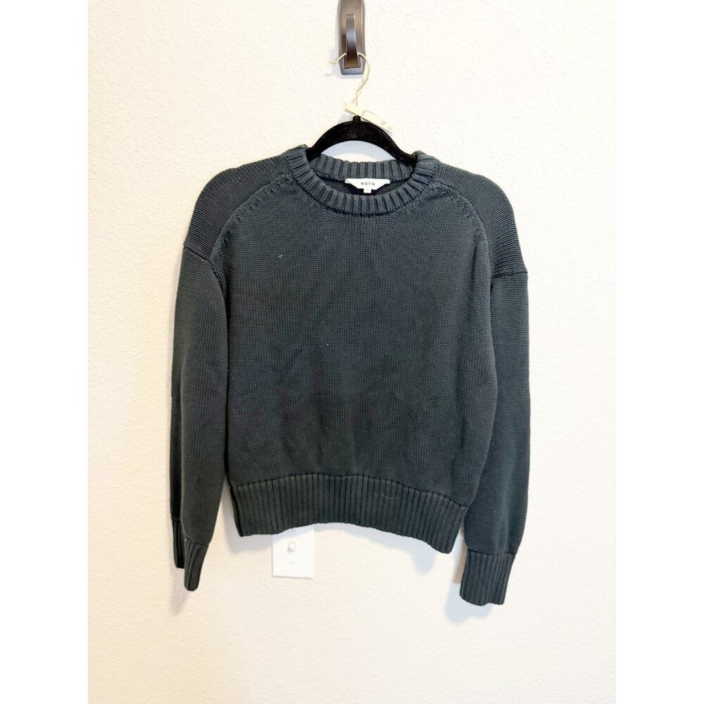 KOTN Womens Hamatah Knit Sweater Pullover Crew Neck Ribbed‎ Trim Black Small - Picture 3 of 8